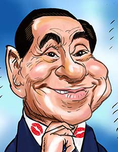 Silvio Berlusconi GROVES CARICATURES