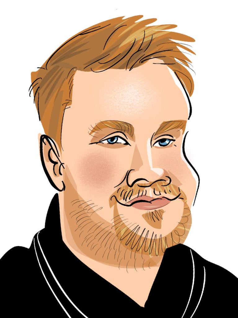 smithy caricature gavin and stacey cartoon James corden caricature