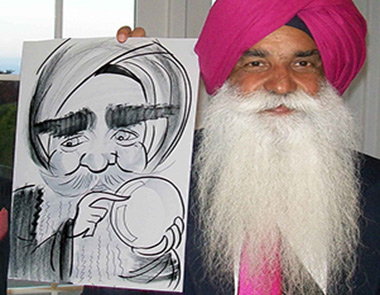 Hindu man loves his caricature