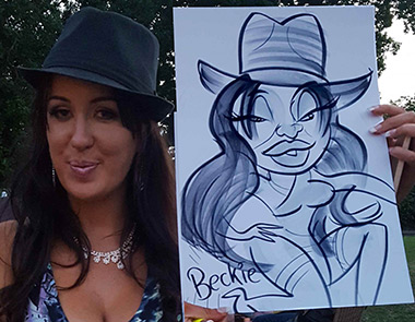 Beckie lets her down as the caricature reveals