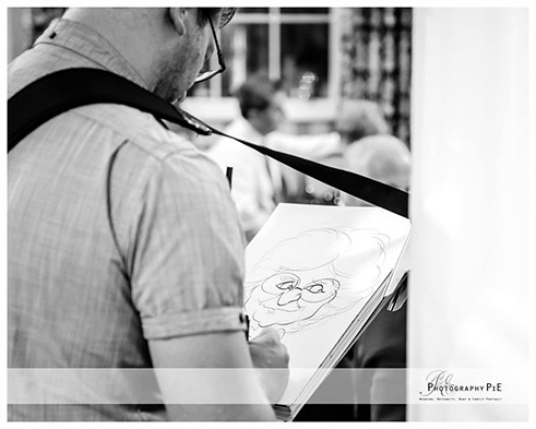 Caricaturist in action