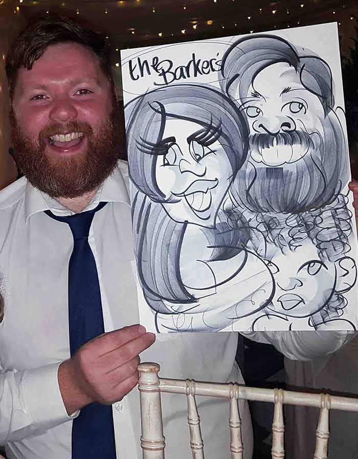 The barkers family caricature
