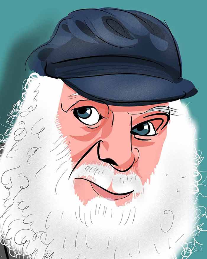 uncle albert caricature for london