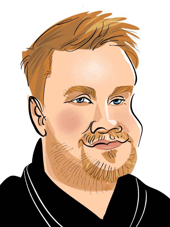 smithy caricature gavin and stacey cartoon James corden caricature