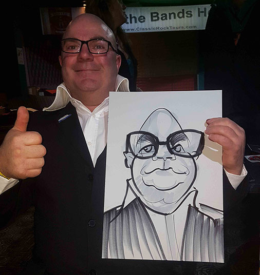 Harry Hill look alike in his caricature