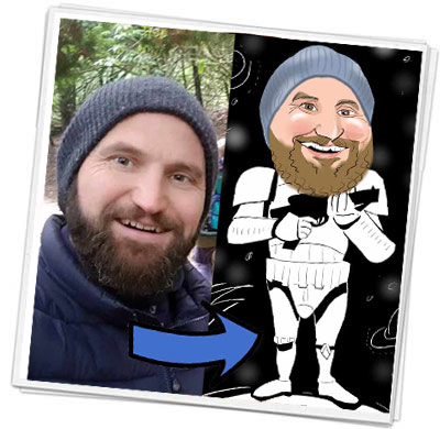 star wars stormtrooper caricature