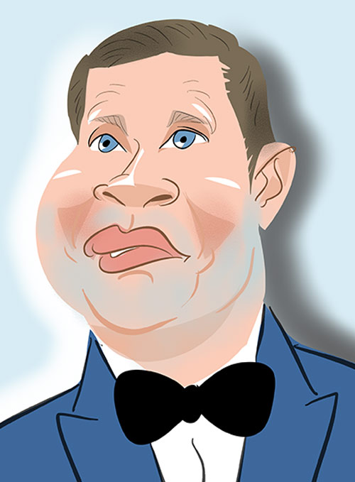 Dermot O'Leary caricature x factor
