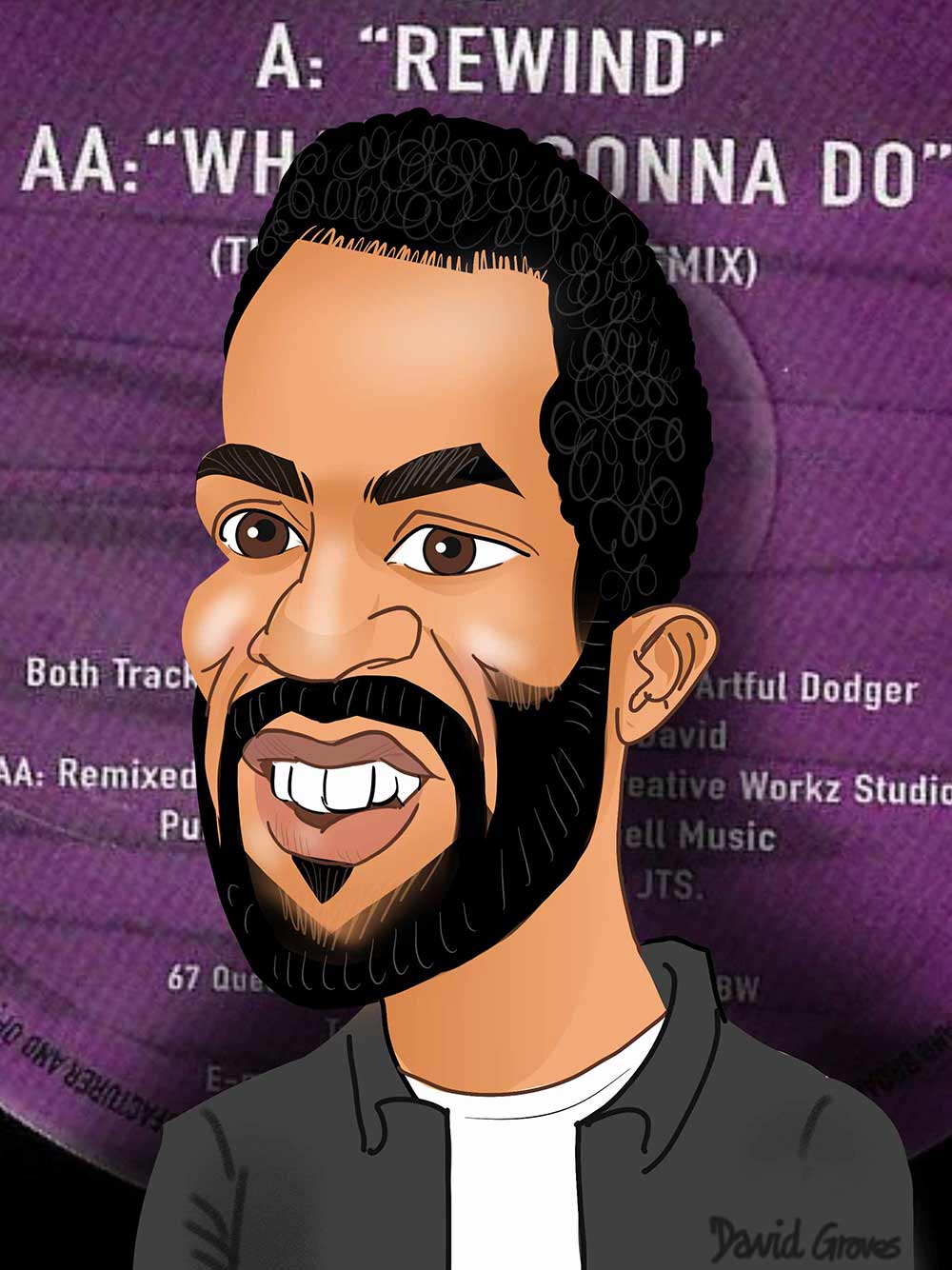 Craig David caricature and cartoon