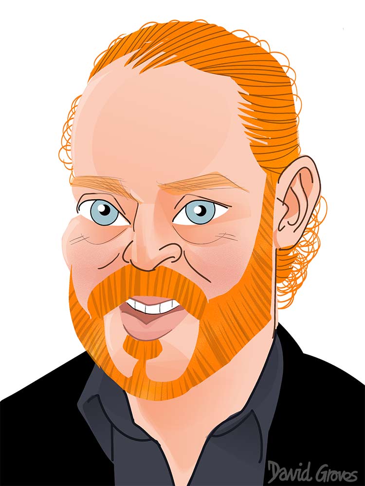 Keith Lemon caricature and cartoon