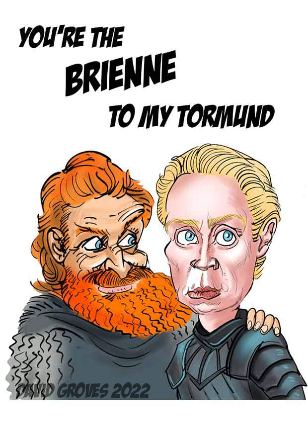 tormund and brienne caricature