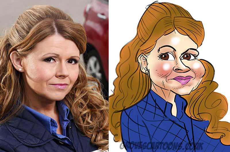 Sian Gibson in Car Share caricature