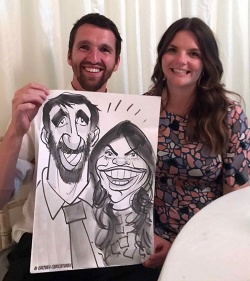 this couple show they have the best faces for a caricature