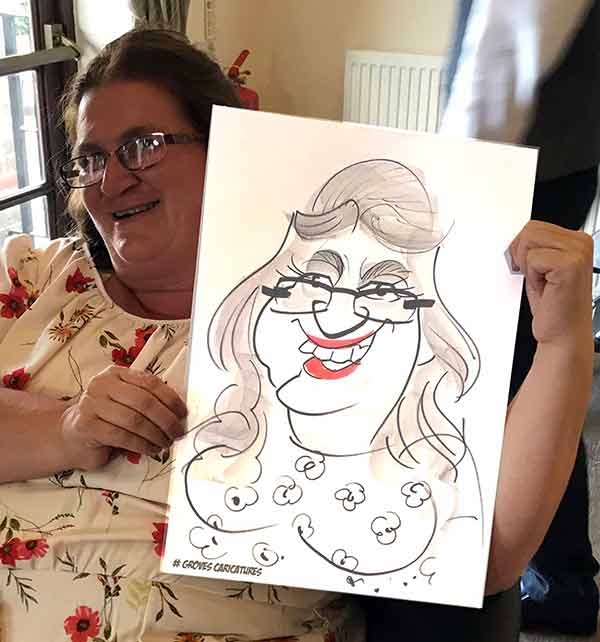 Bournemouth lady keeps cartooned Bournemouth woman gets to go home with a caricature