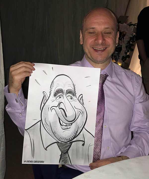 caricature of Andre Agassi lookalike