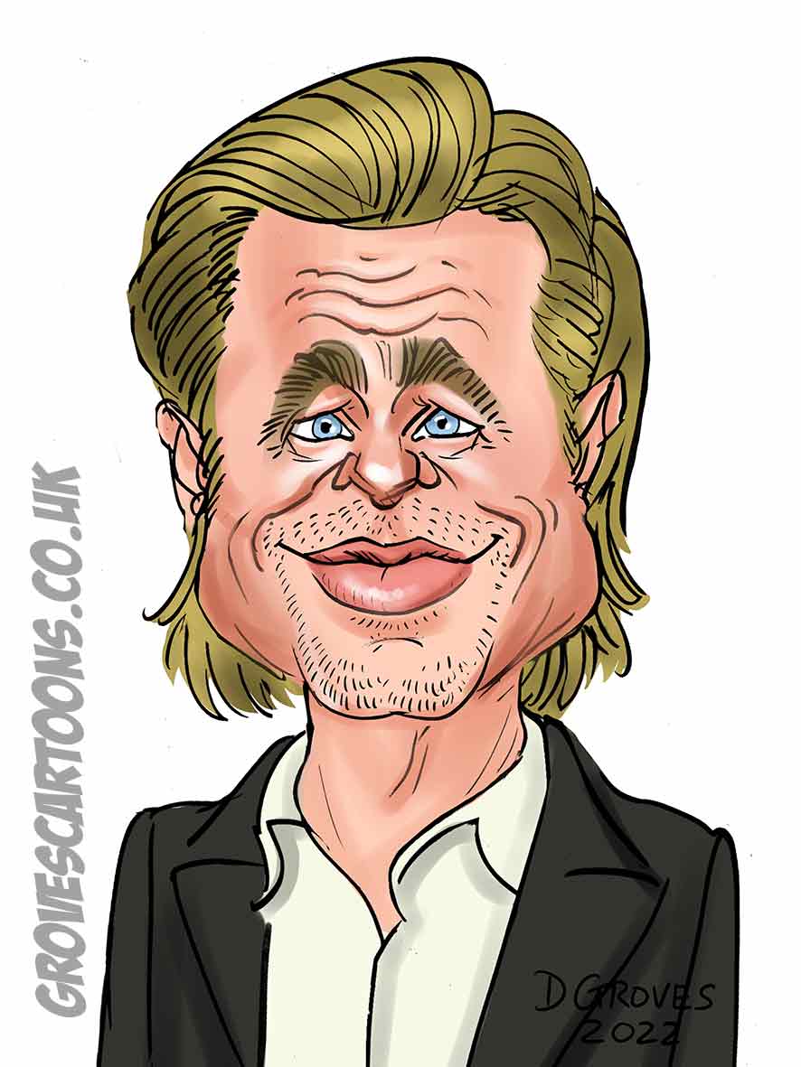 Brad Pitt caricature