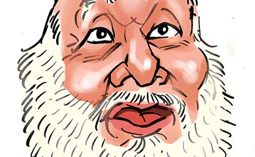 Uncle Albert as a caricature