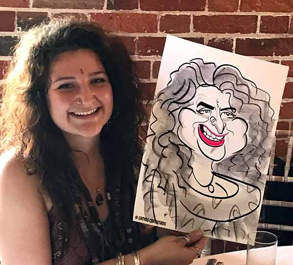 frizzy hair caricature