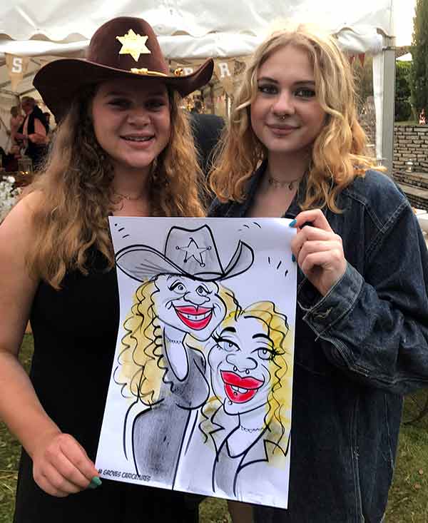 Cowgirls in caricature