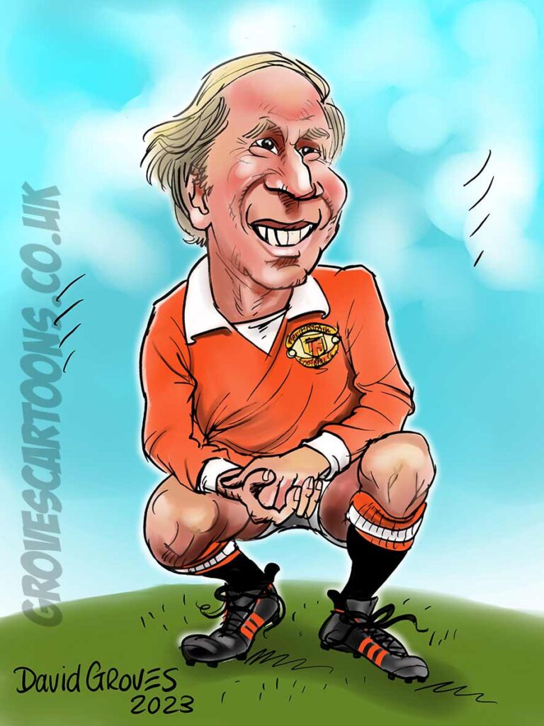 Bobby Charlton - GROVES CARICATURES