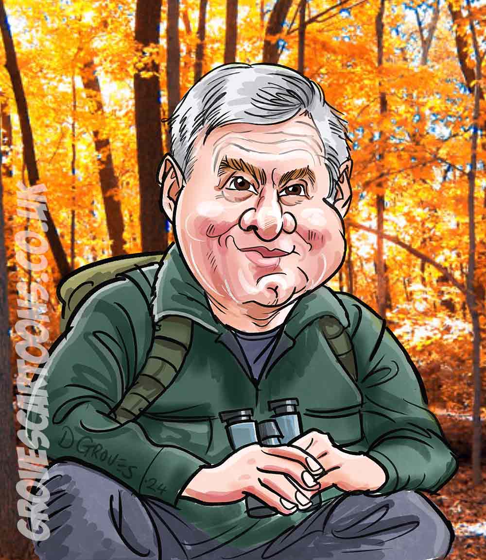 ray mears caricature and cartoon