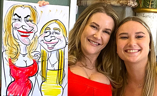 surrey sisters in caricature