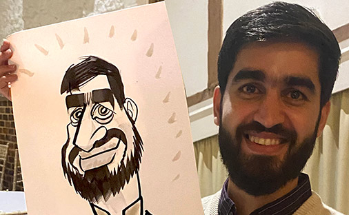 Mr Eyebrows in caricature