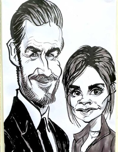 David Beckham and Victoria Beckham art