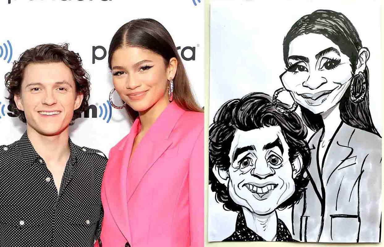 Tom Holland and Zendaya Illustration