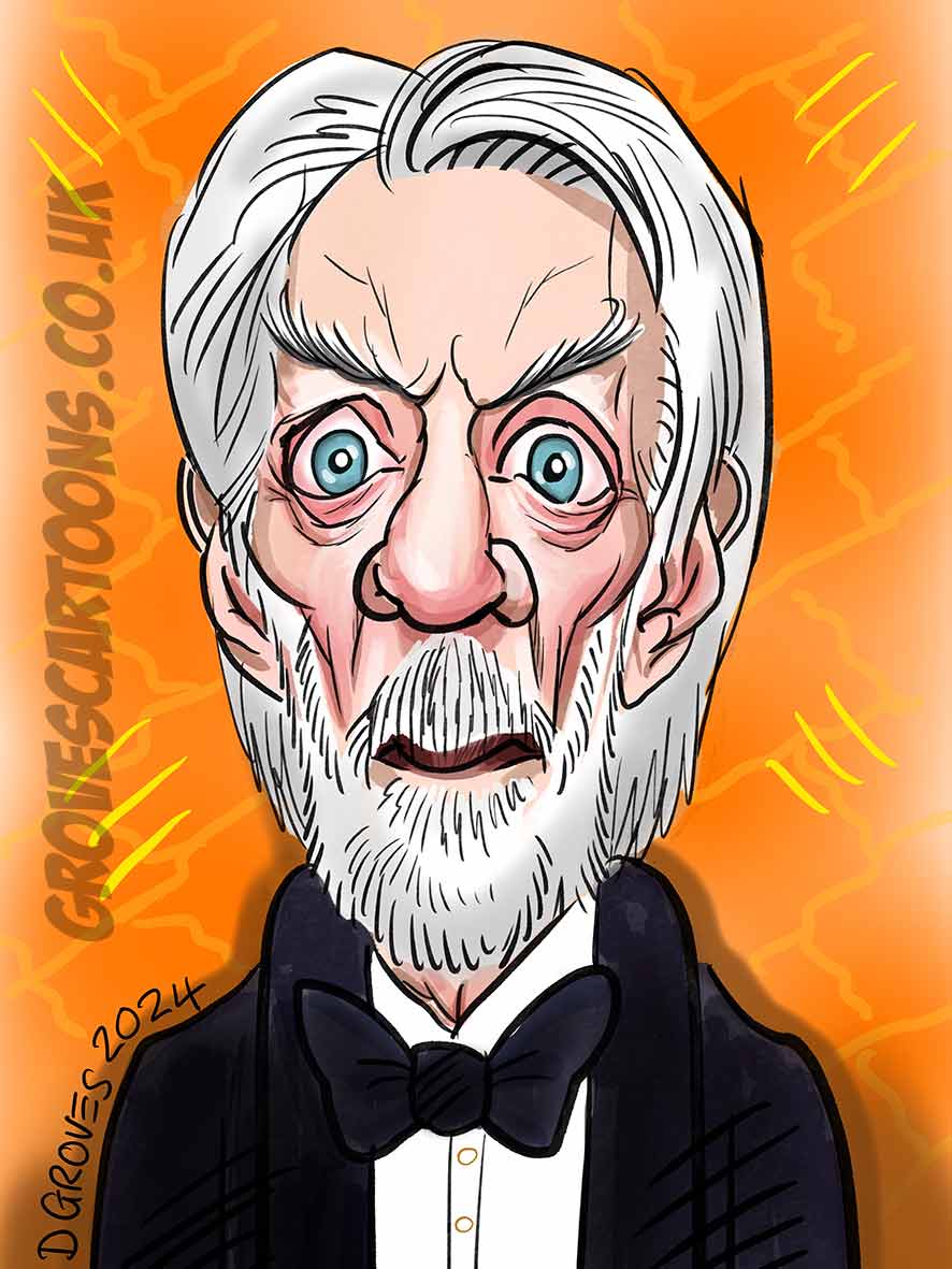 Donald Sutherland caricature