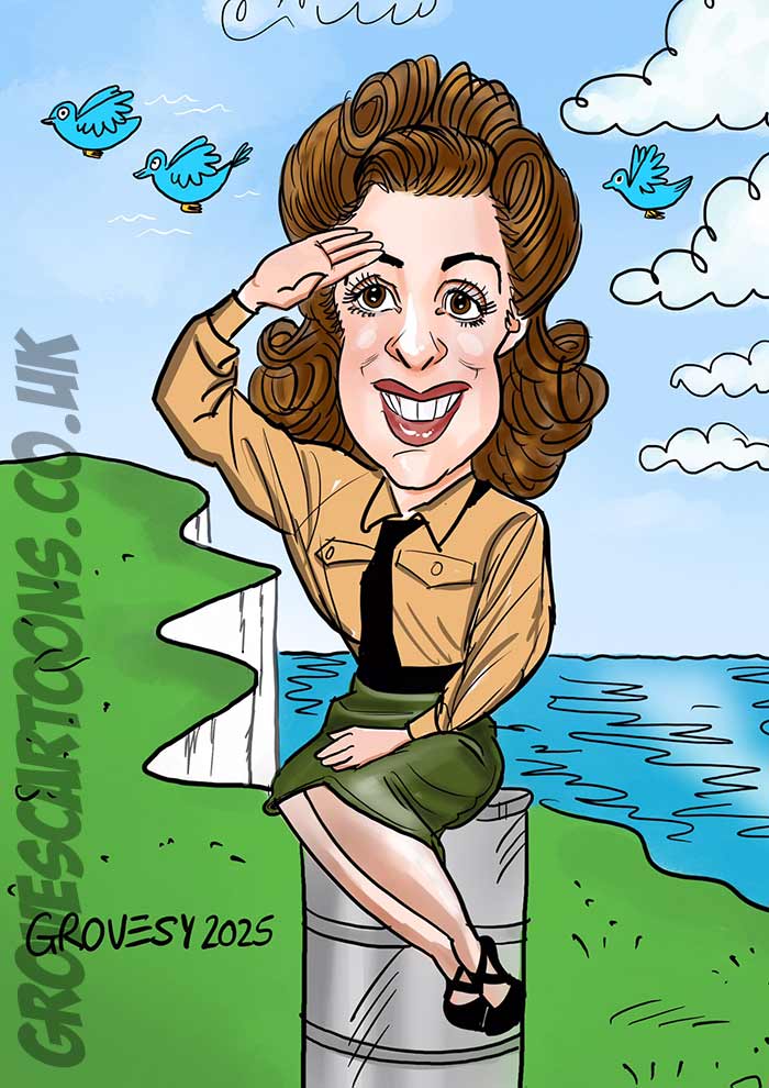 Dame Vera Lynn cartoon Dame Vera Lynn caricature