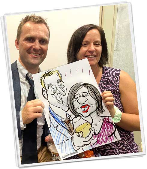 pint of beer in the caricature