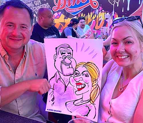 American diner cartoonn date night