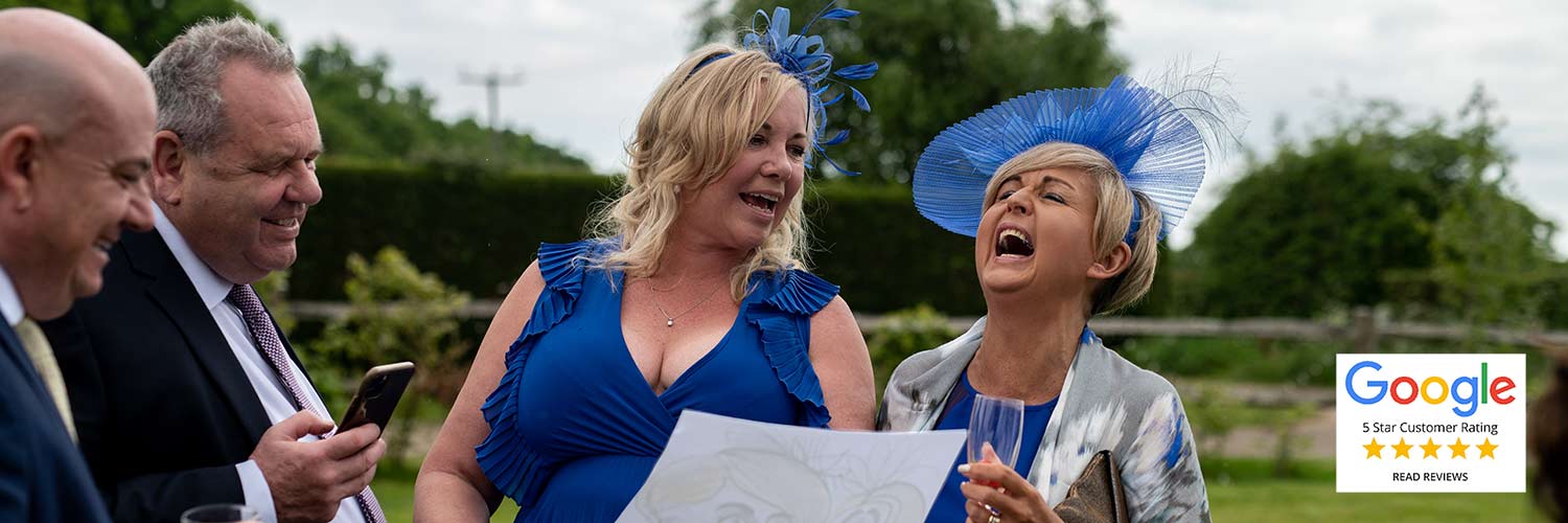 guests reaction to Groves Caricatures