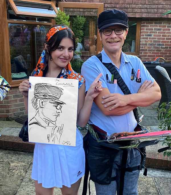 caricaturist encounters an artist in kent