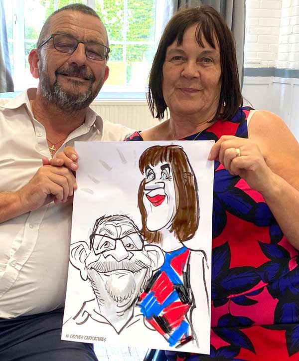 drawing wacky caricatures in berkshire