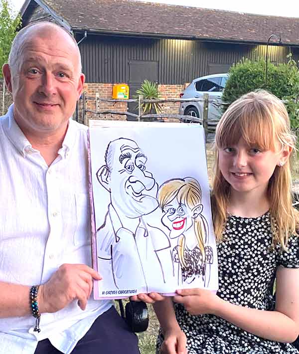 father and daughter drawn in kent