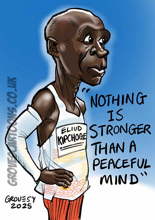 Eluid Kipchoge caricature