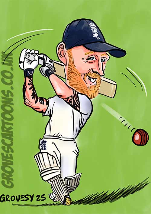 Ben Stokes caricature