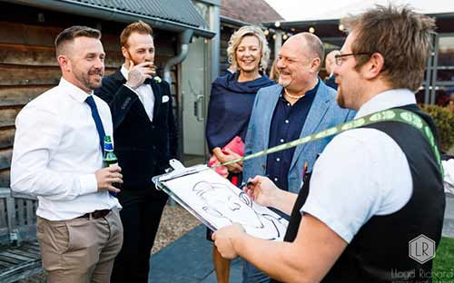 David Groves entertaining a audience