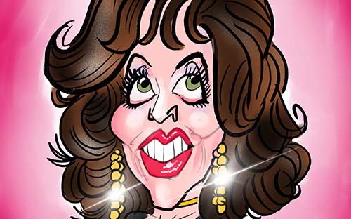 joan collins art Caricature