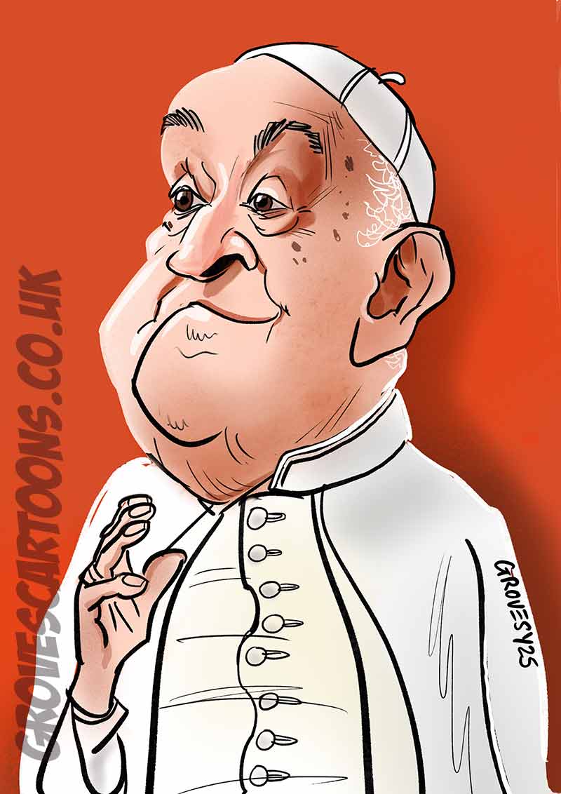 Pope Francis caricature