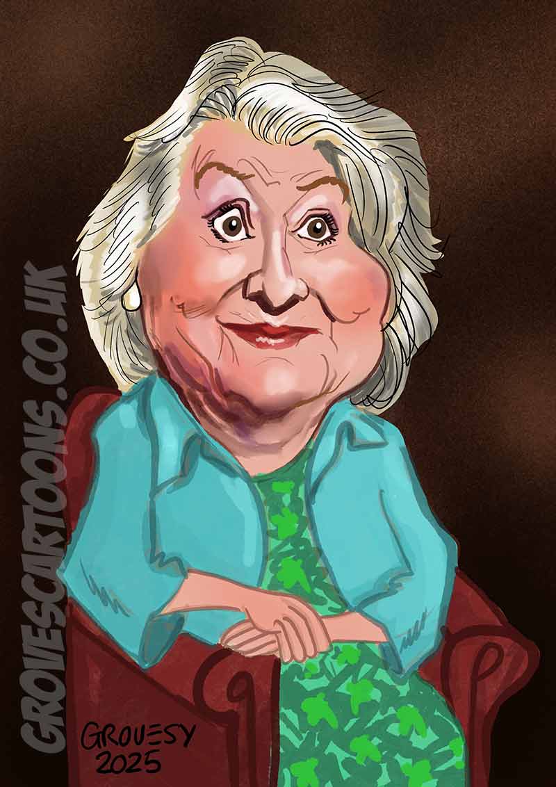 Partricia Routledge caricature