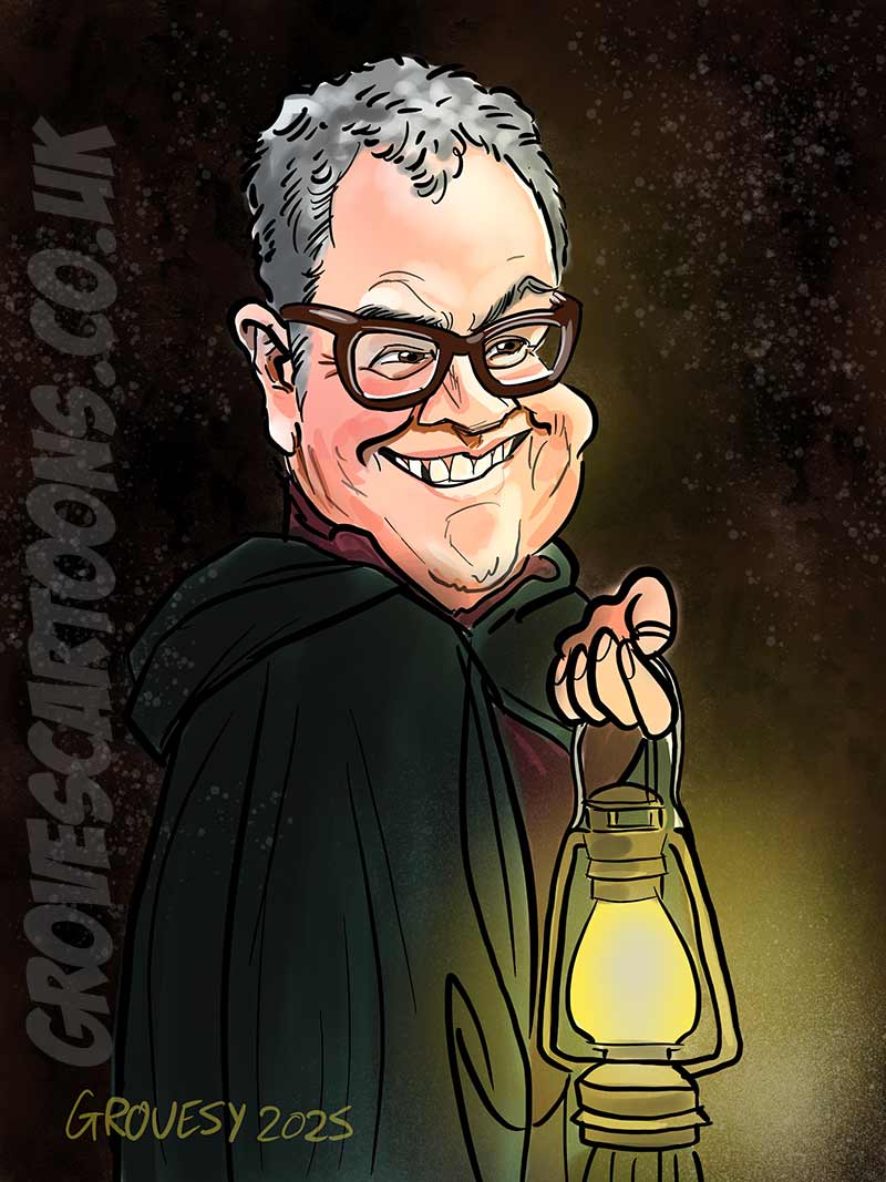 Alan Carr caricature cartoon