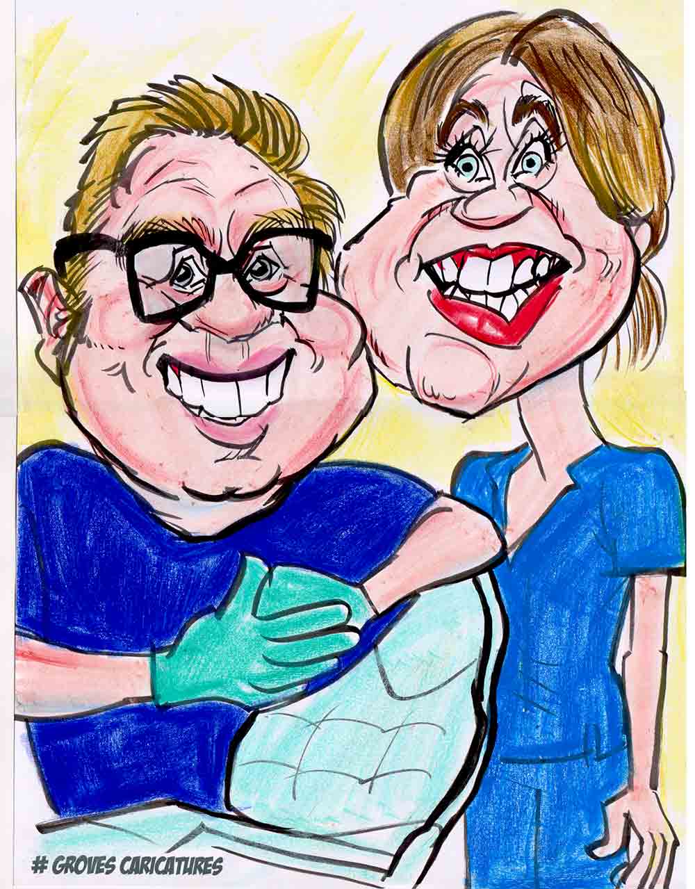 orthodontist caricature