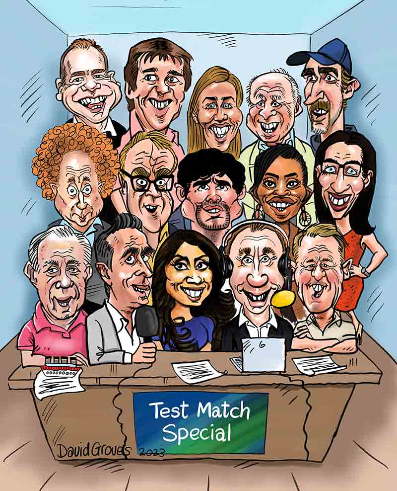 Test Match Special caricature