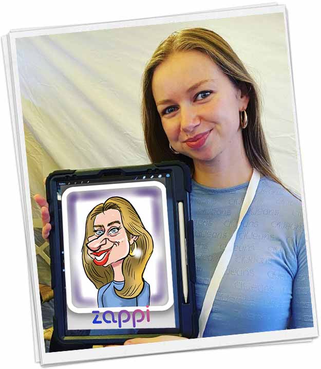 tradeshow caricature zappi