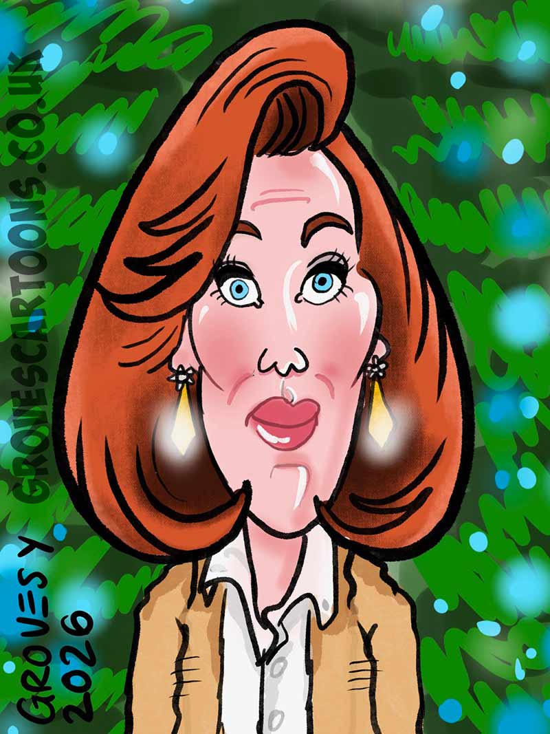 Partricia Routledge caricature