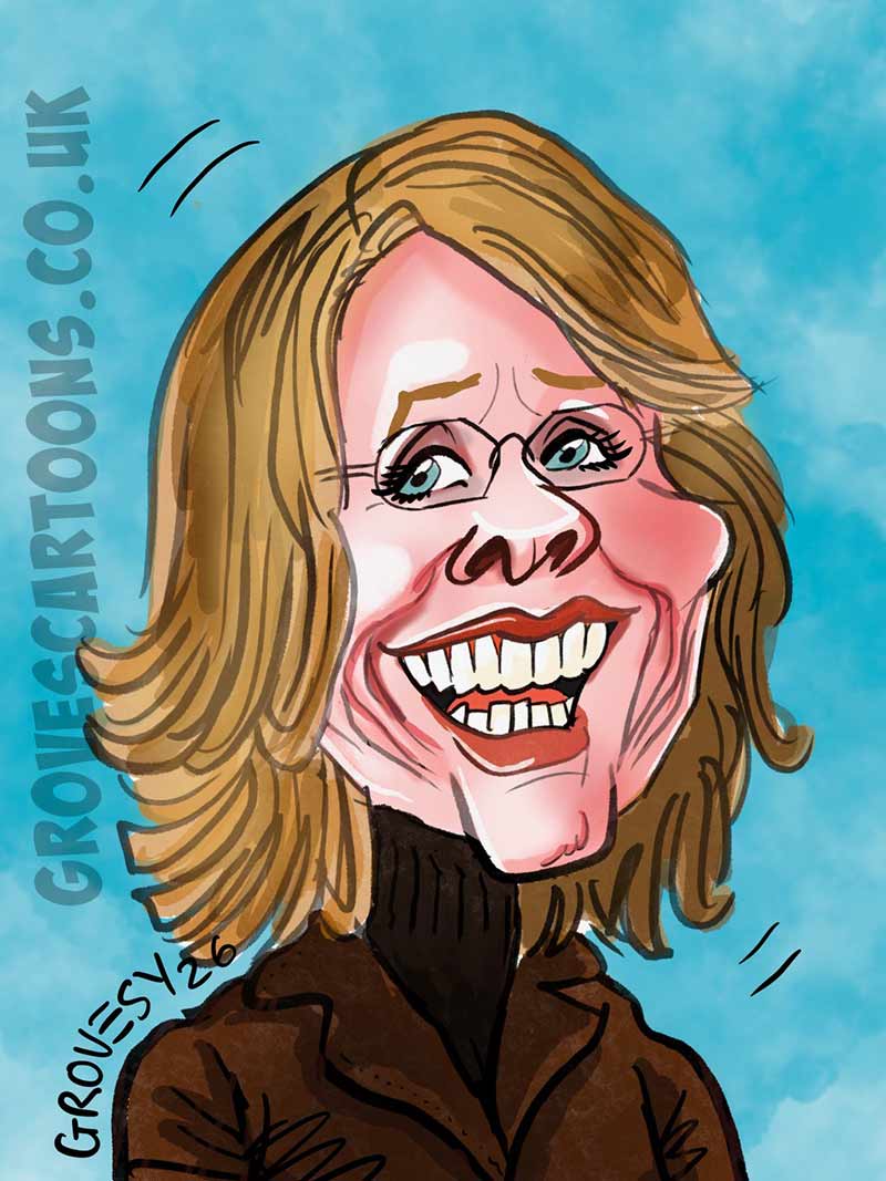 Partricia Routledge caricature